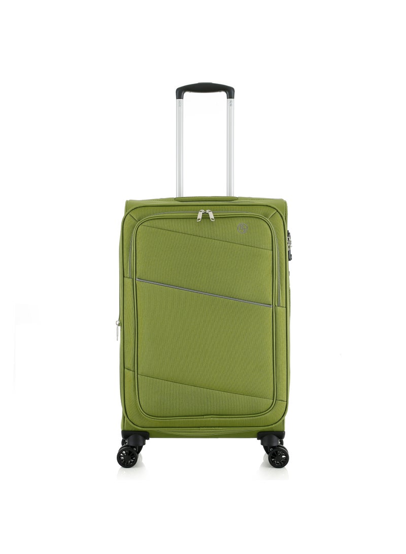 اتش تي طقم حقائب سفر من 3 قطع من H.T | حقائب سفر ذات غلاف ناعم | طقم حقائب سفر خفيفة الوزن قابلة للتوسيع بعجلات (82 لترًا، حقيبة سفر خفيفة الوزن) (متوسطة الحجم 24 بوصة) - Image 1